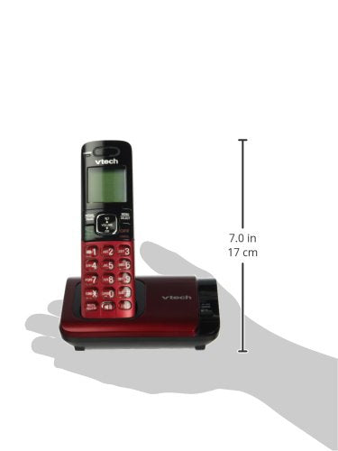 VTech CS6719-16 DECT 6.0 Phone with Caller ID/Call Waiting, 1 Cordless Handset, Red