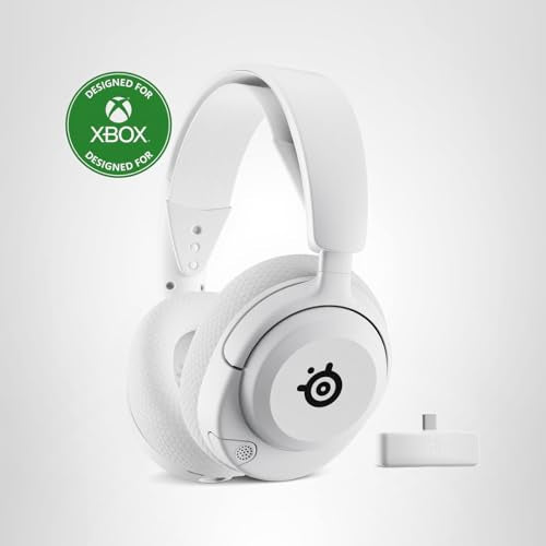 SteelSeries Arctis Nova 5P Wireless Multi-System Gaming Headset — White — Neodymium Magnetic Drivers — 100+ Audio Presets — 60 HR Battery — 2.4GHz or BT — Gen2.X Mic — PS5, PS4, PC, Switch, Mobile