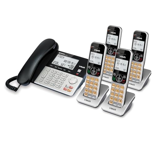 VTech VG208 DECT 6.0 Corded/Cordless Phone for Home with Answering Machine