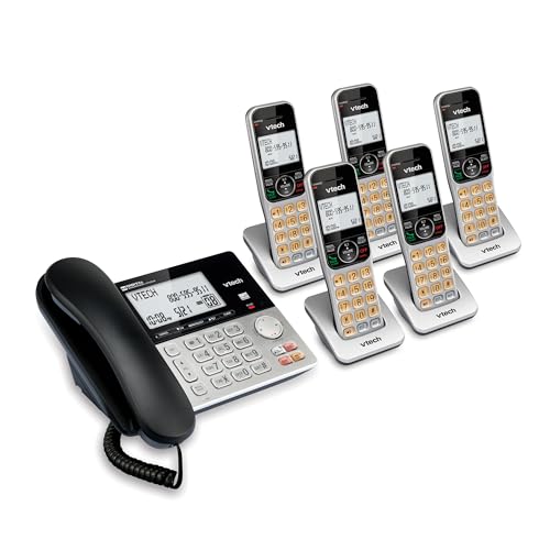 VTech VG208 DECT 6.0 Corded/Cordless Phone for Home with Answering Machine
