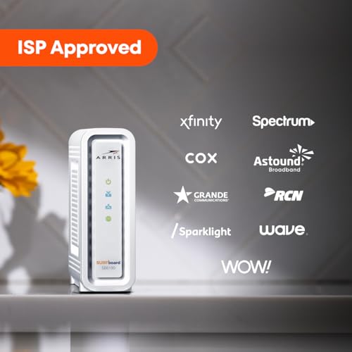 ARRIS (SB6190) - Cable Modem - DOCSIS 3.0 32x8 Gigabit Modem