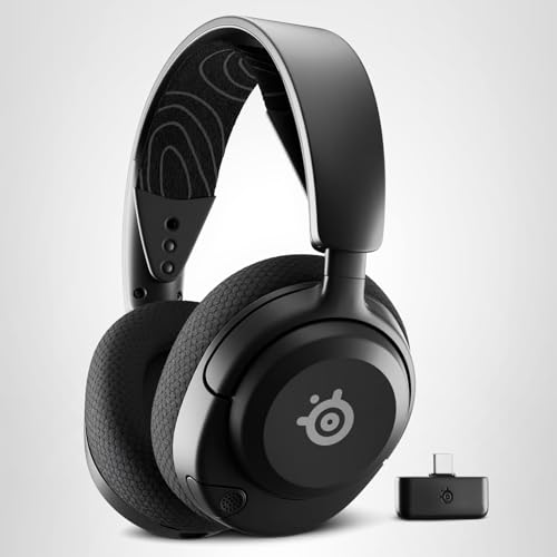 SteelSeries Arctis Nova 5P Wireless Multi-System Gaming Headset — White — Neodymium Magnetic Drivers — 100+ Audio Presets — 60 HR Battery — 2.4GHz or BT — Gen2.X Mic — PS5, PS4, PC, Switch, Mobile