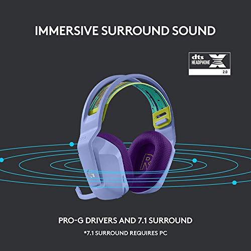 Logitech G733 Lightspeed Wireless Gaming Headset, Suspension Headband