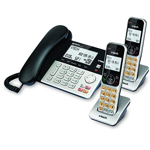 VTech VG208 DECT 6.0 Corded/Cordless Phone for Home with Answering Machine