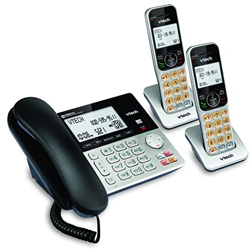 VTech VG208 DECT 6.0 Corded/Cordless Phone for Home with Answering Machine
