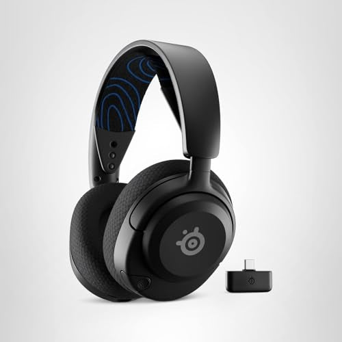 SteelSeries Arctis Nova 5P Wireless Multi-System Gaming Headset — White — Neodymium Magnetic Drivers — 100+ Audio Presets — 60 HR Battery — 2.4GHz or BT — Gen2.X Mic — PS5, PS4, PC, Switch, Mobile