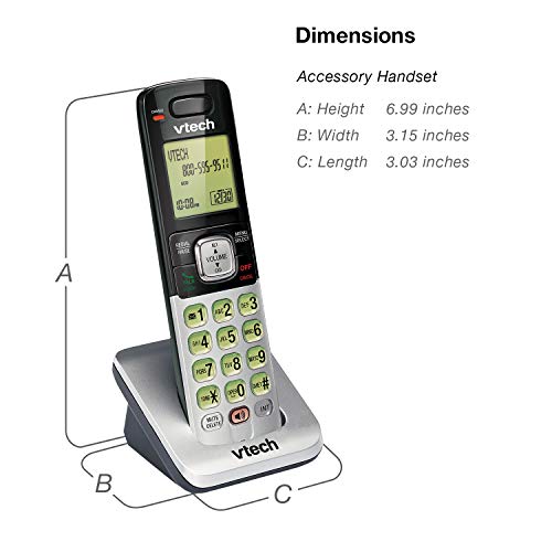 VTech CS6719-16 DECT 6.0 Phone with Caller ID/Call Waiting, 1 Cordless Handset, Red
