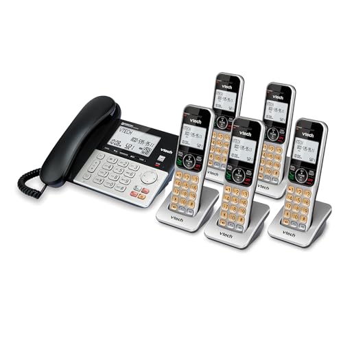 VTech VG208 DECT 6.0 Corded/Cordless Phone for Home with Answering Machine