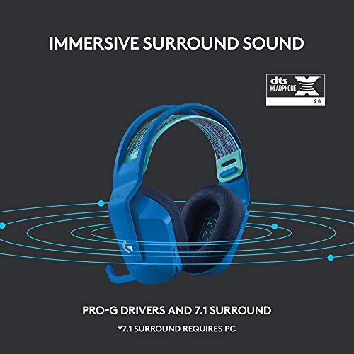 Logitech G733 Lightspeed Wireless Gaming Headset, Suspension Headband