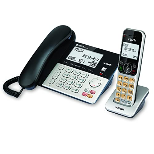 VTech VG208 DECT 6.0 Corded/Cordless Phone for Home with Answering Machine
