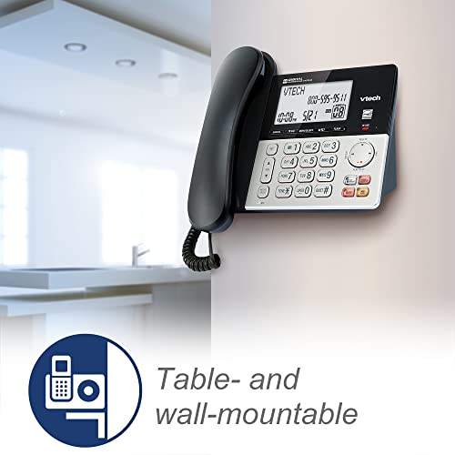VTech VG208 DECT 6.0 Corded/Cordless Phone for Home with Answering Machine