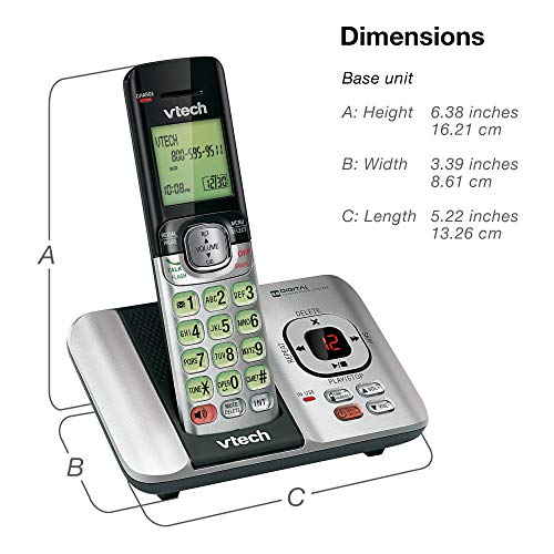 VTech CS6719-16 DECT 6.0 Phone with Caller ID/Call Waiting, 1 Cordless Handset, Red