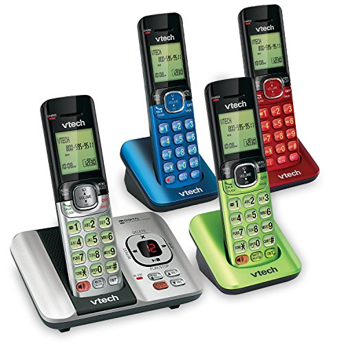 VTech CS6719-16 DECT 6.0 Phone with Caller ID/Call Waiting, 1 Cordless Handset, Red