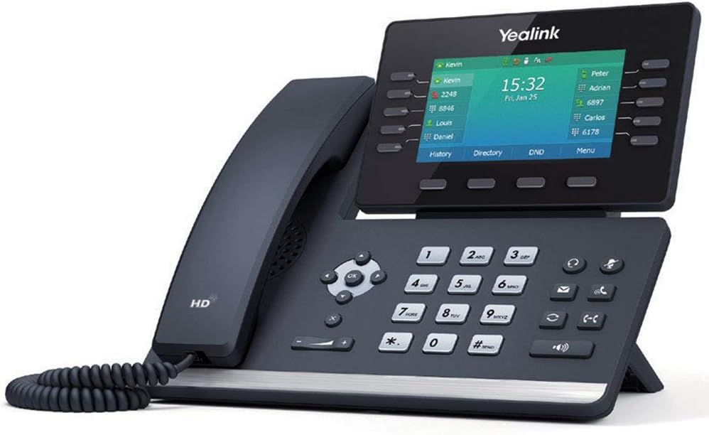 Yealink T54W IP Phone, 16 VoIP Accounts. 4.3-Inch Color Display.