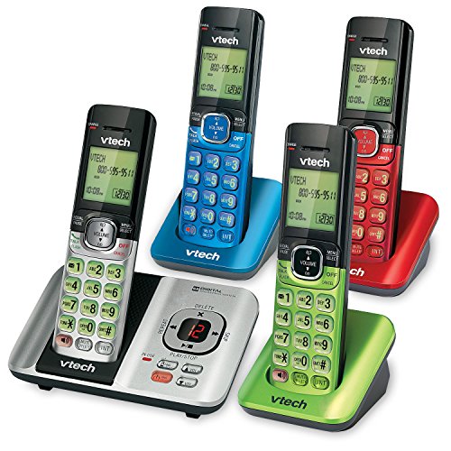 VTech CS6719-16 DECT 6.0 Phone with Caller ID/Call Waiting, 1 Cordless Handset, Red