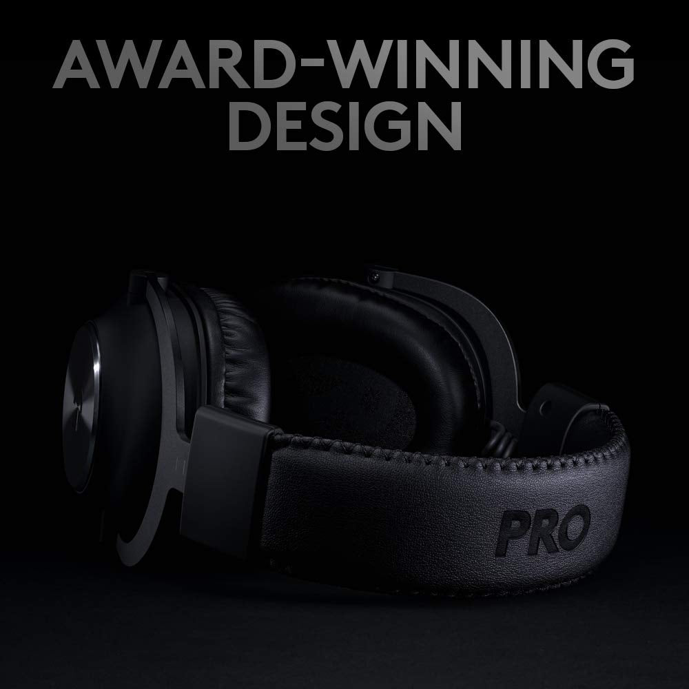 Logitech G Pro X Wired Gaming Headset: Blue VO!CE Detachable Boom Mic