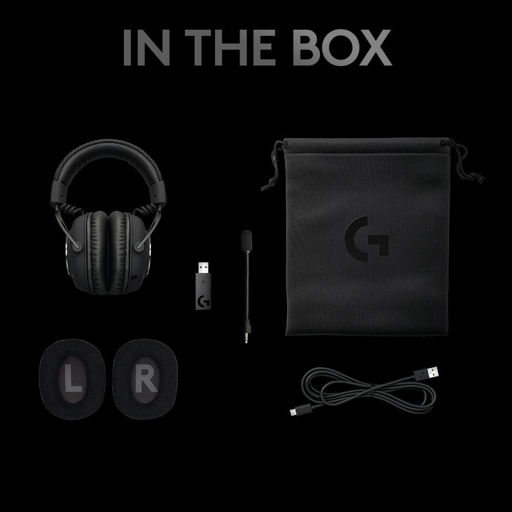 Logitech G Pro X Wired Gaming Headset: Blue VO!CE Detachable Boom Mic