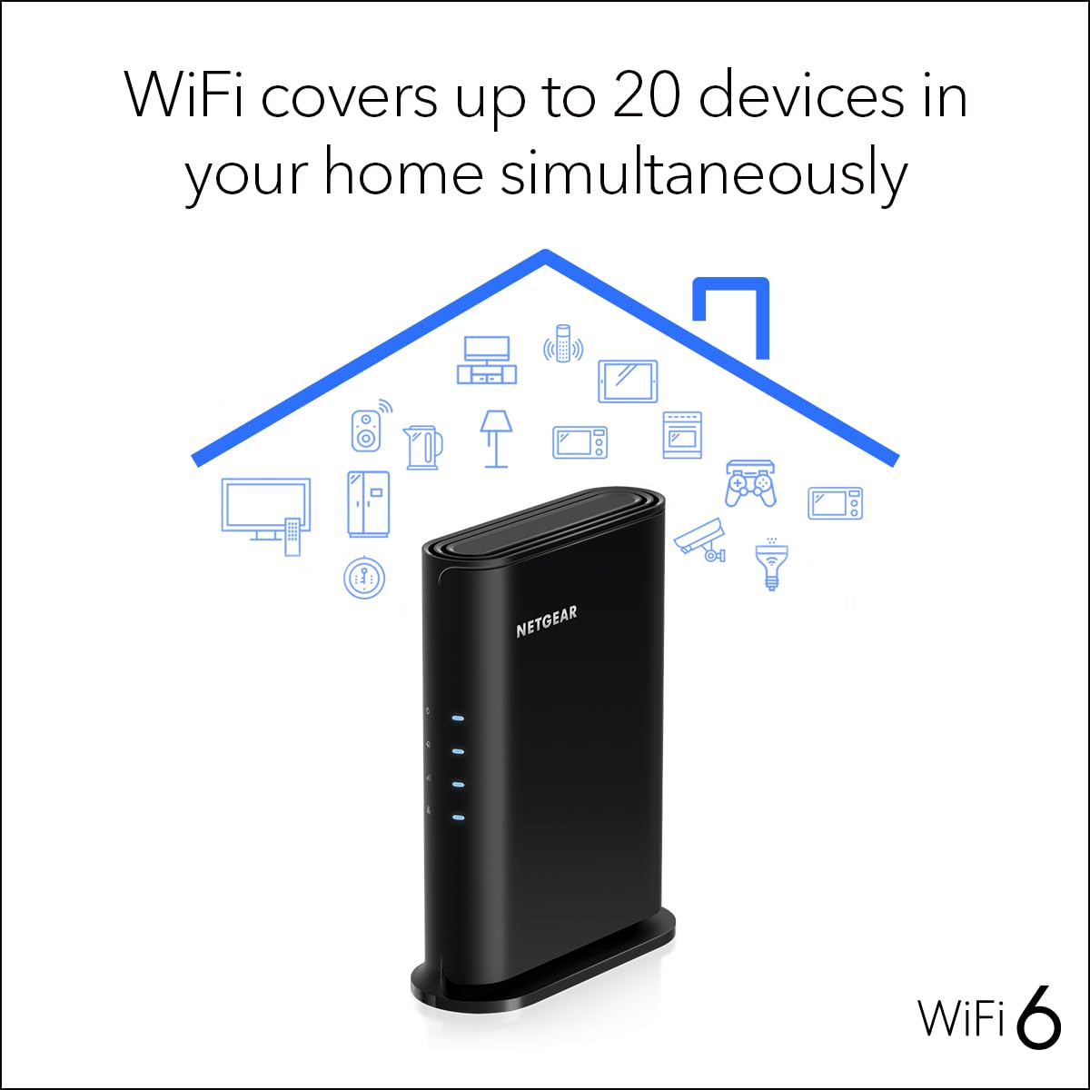 NETGEAR 4-Stream WiFi 6 Router (R6700AX)