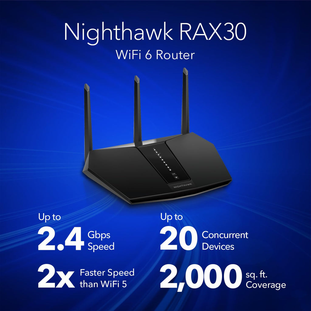 NETGEAR 4-Stream WiFi 6 Router (R6700AX)