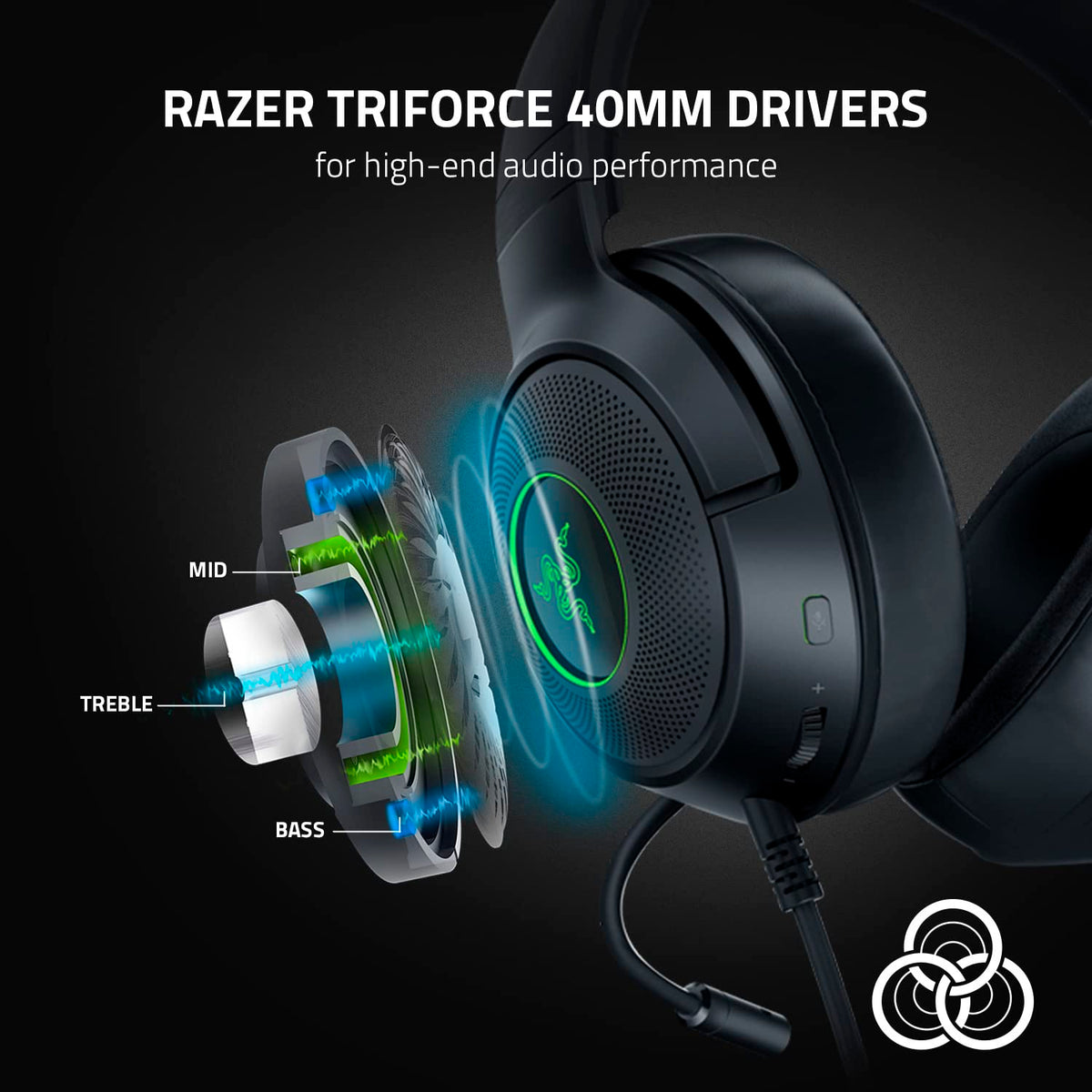 Razer Kraken V3 X Wired USB Gaming Headset: Lightweight Build