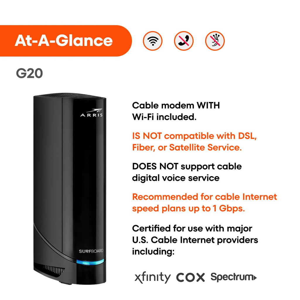 ARRIS SURFboard SB8200 DOCSIS 3.1 Multi‑Gig Cable Modem