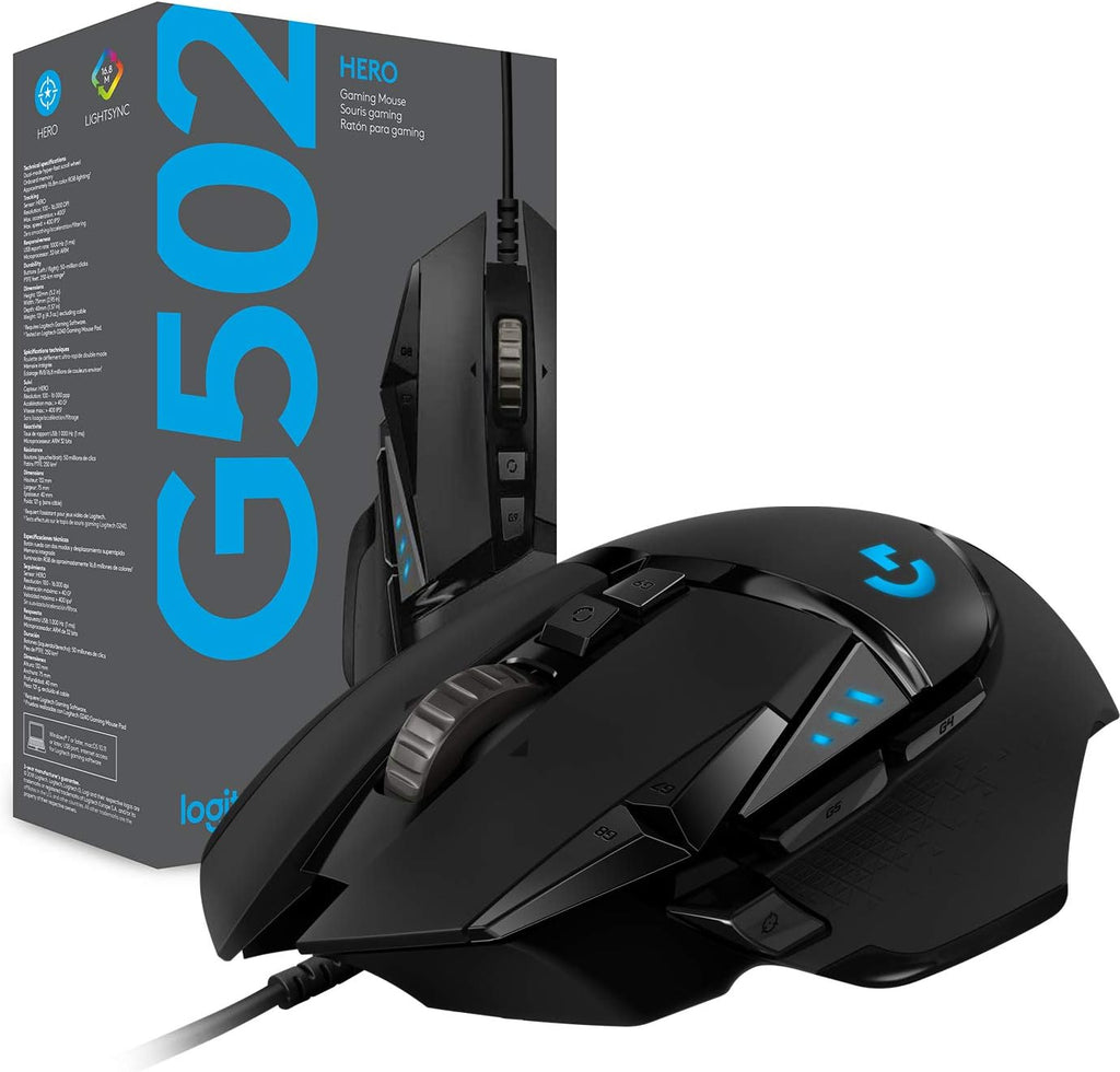 Logitech G502 Hero High Performance Wired Gaming Mouse, Hero 25K Sensor