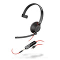 Poly Blackwire 5210 Wired Headset (Plantronics) Flexible Noise-Canceling Boom