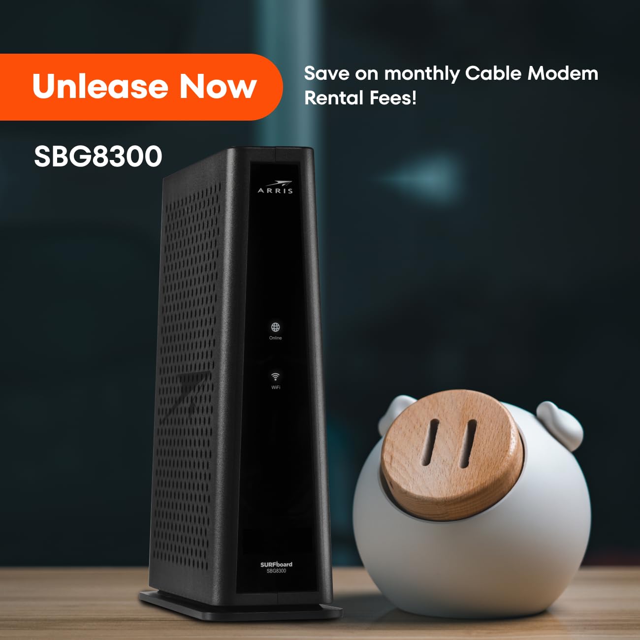 ARRIS (G34) - Cable Modem Router Combo - Fast DOCSIS 3.1 Gigabit WiFi 6 (AX3000)