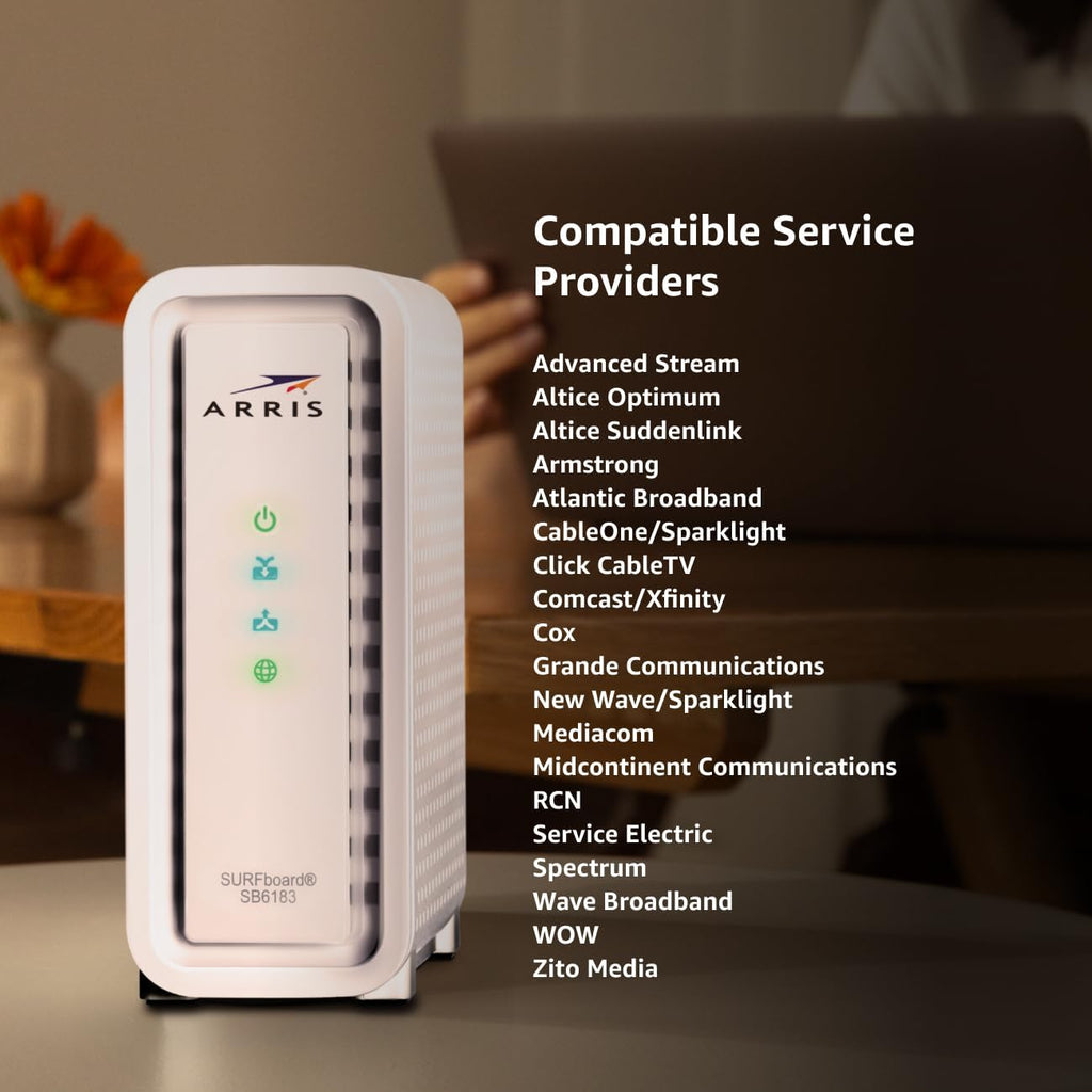 ARRIS (SB6183) -Cable Modem - Fast DOCSIS 3.0 16x4 Gigabi