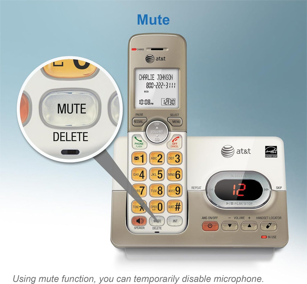 AT&T EL51203 DECT 6.0 2-Handset Cordless Phone