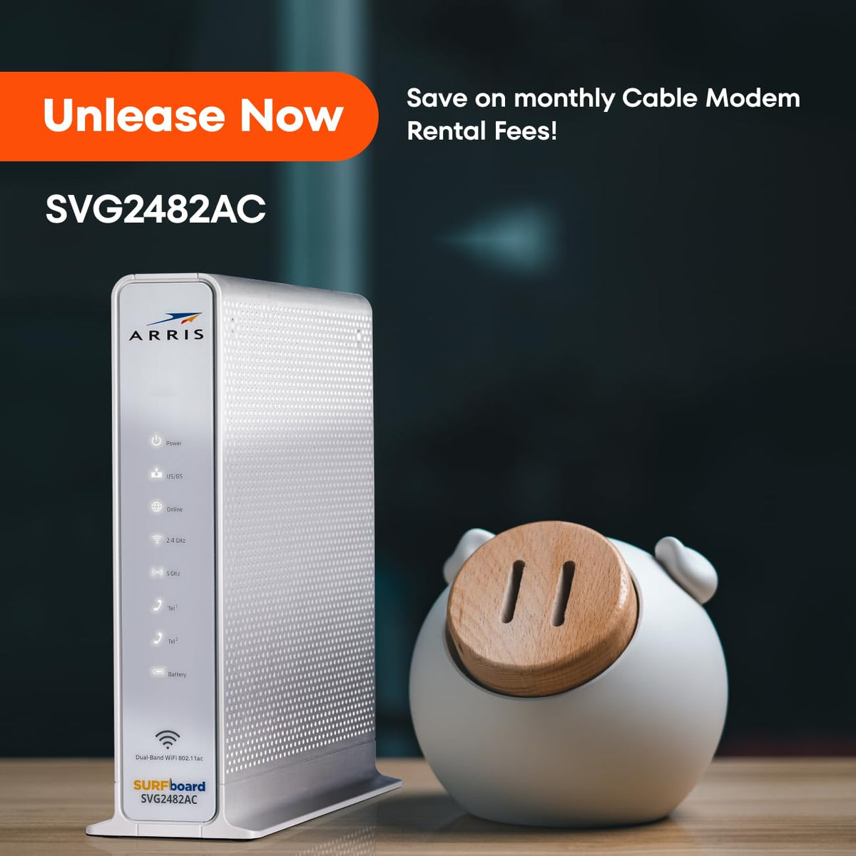 Arris (SBG10) - Cable Modem Router Combo - DOCSIS 3.0 16 x 4 Gigabit