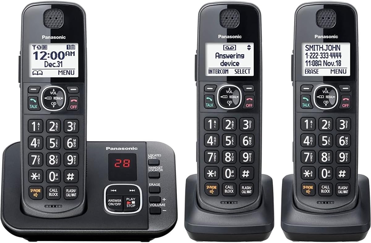 Panasonic DECT 6.0 Expandable System, Cordless Phones With Answering Machine
