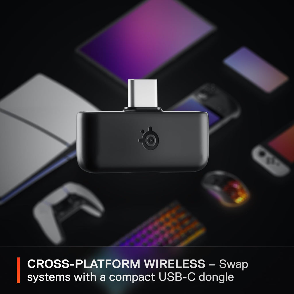 SteelSeries Arctis Nova 5P Wireless Multi-System Gaming Headset — White — Neodymium Magnetic Drivers — 100+ Audio Presets — 60 HR Battery — 2.4GHz or BT — Gen2.X Mic — PS5, PS4, PC, Switch, Mobile