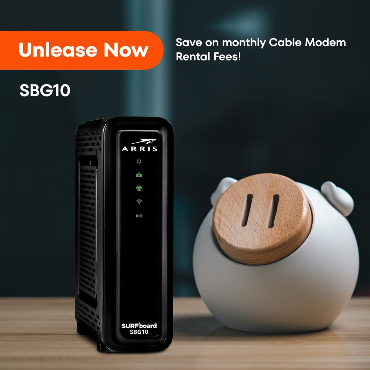 Arris (SBG10) - Cable Modem Router Combo - DOCSIS 3.0 16 x 4 Gigabit