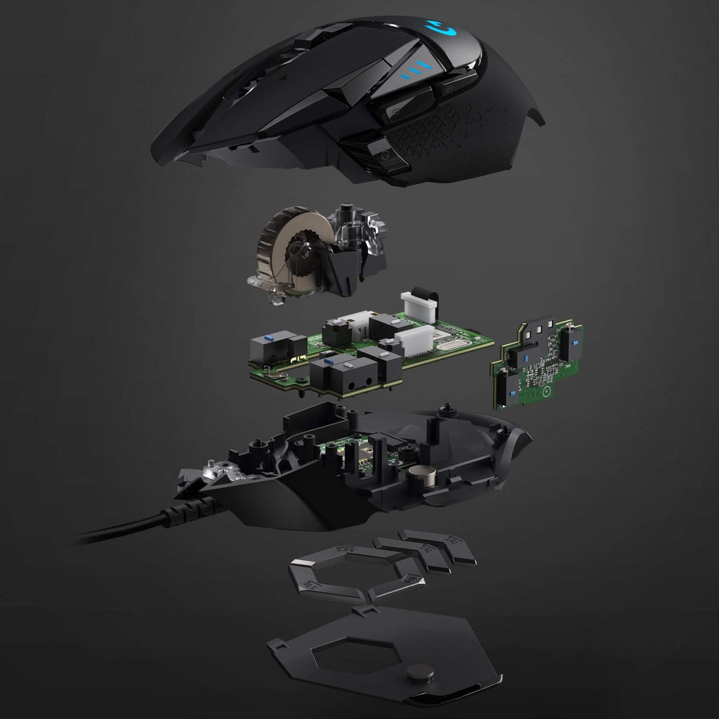 Logitech G502 Hero High Performance Wired Gaming Mouse, Hero 25K Sensor