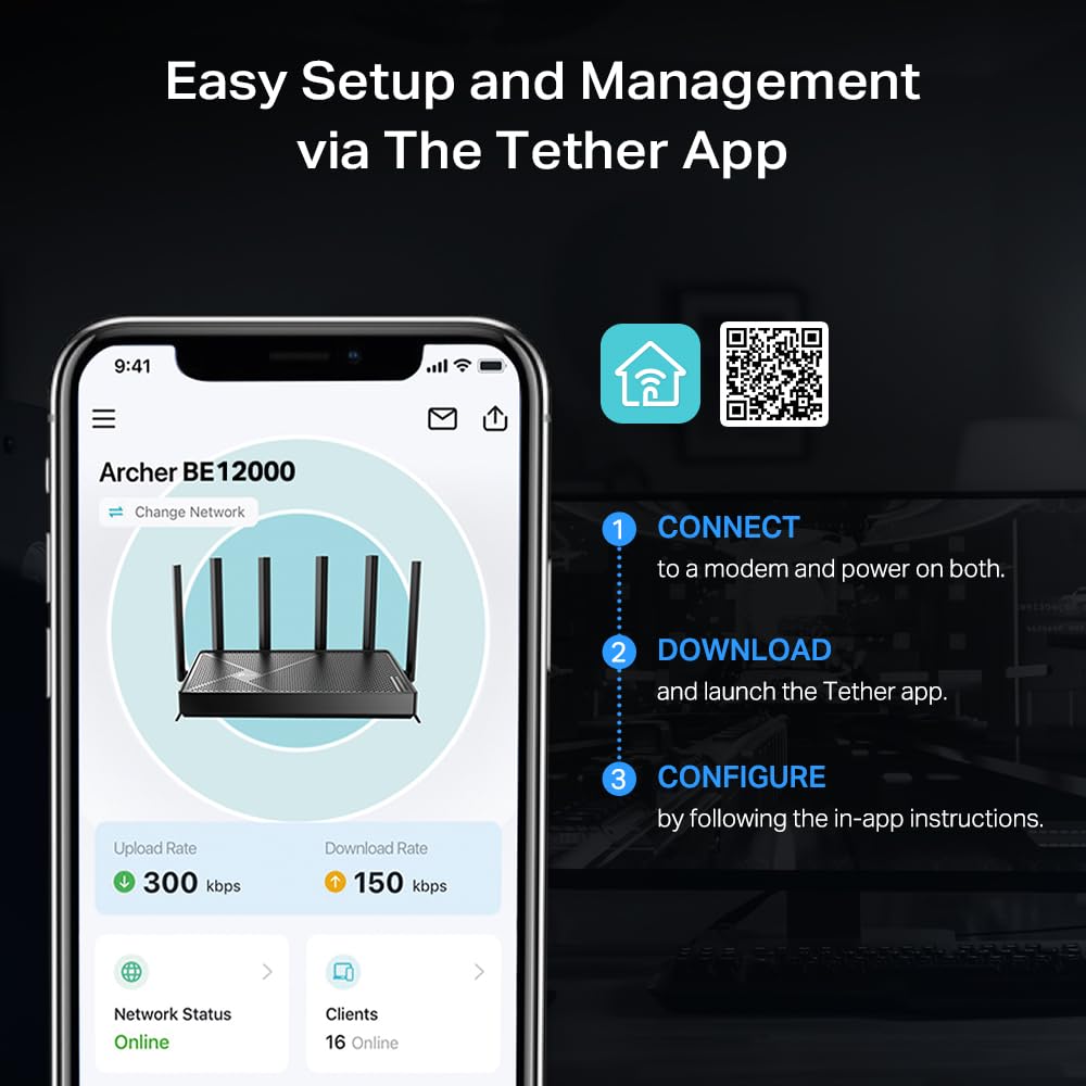 TP-Link AXE5400 Tri-Band WiFi 6E Router (Archer AXE75)