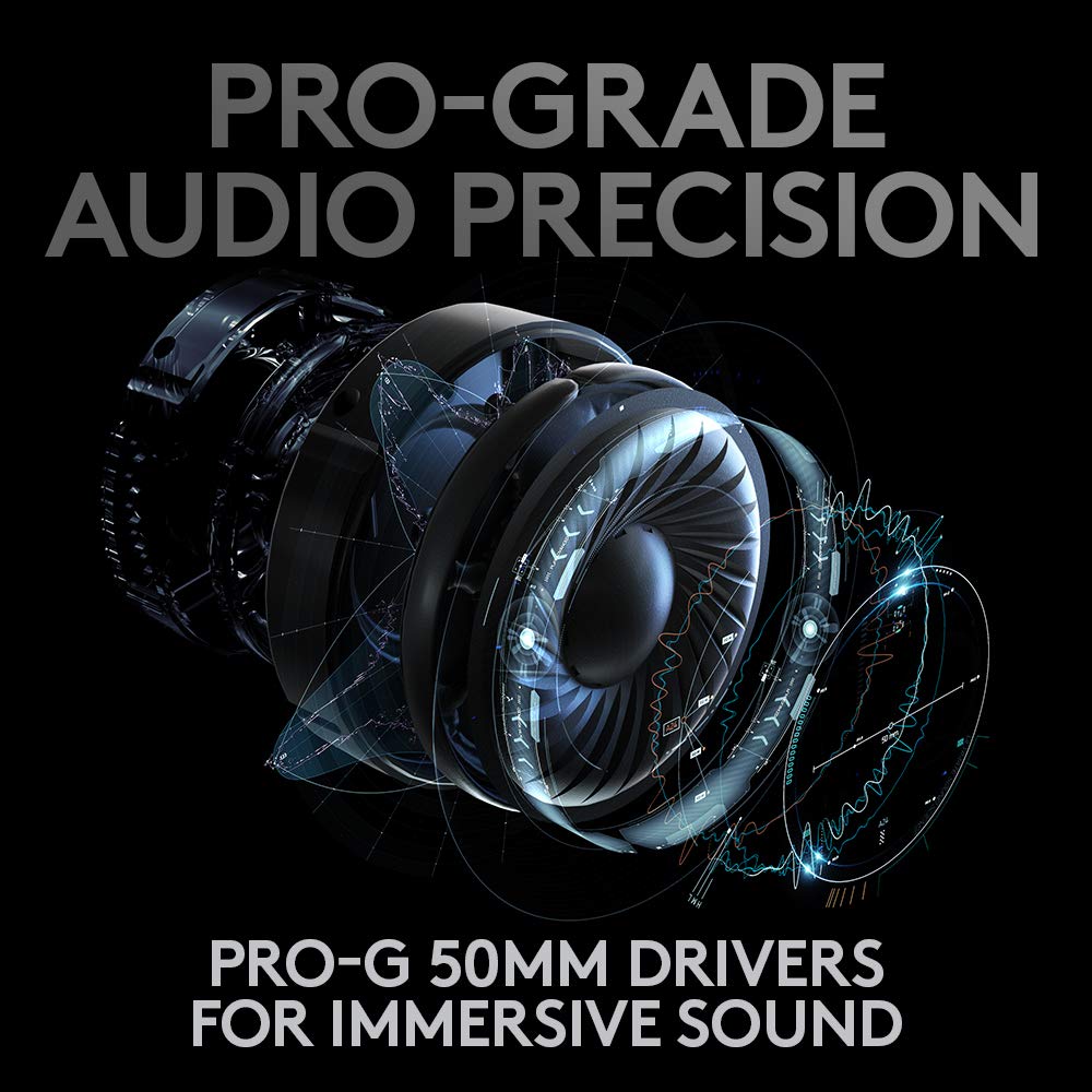 Logitech G Pro X Wired Gaming Headset: Blue VO!CE Detachable Boom Mic