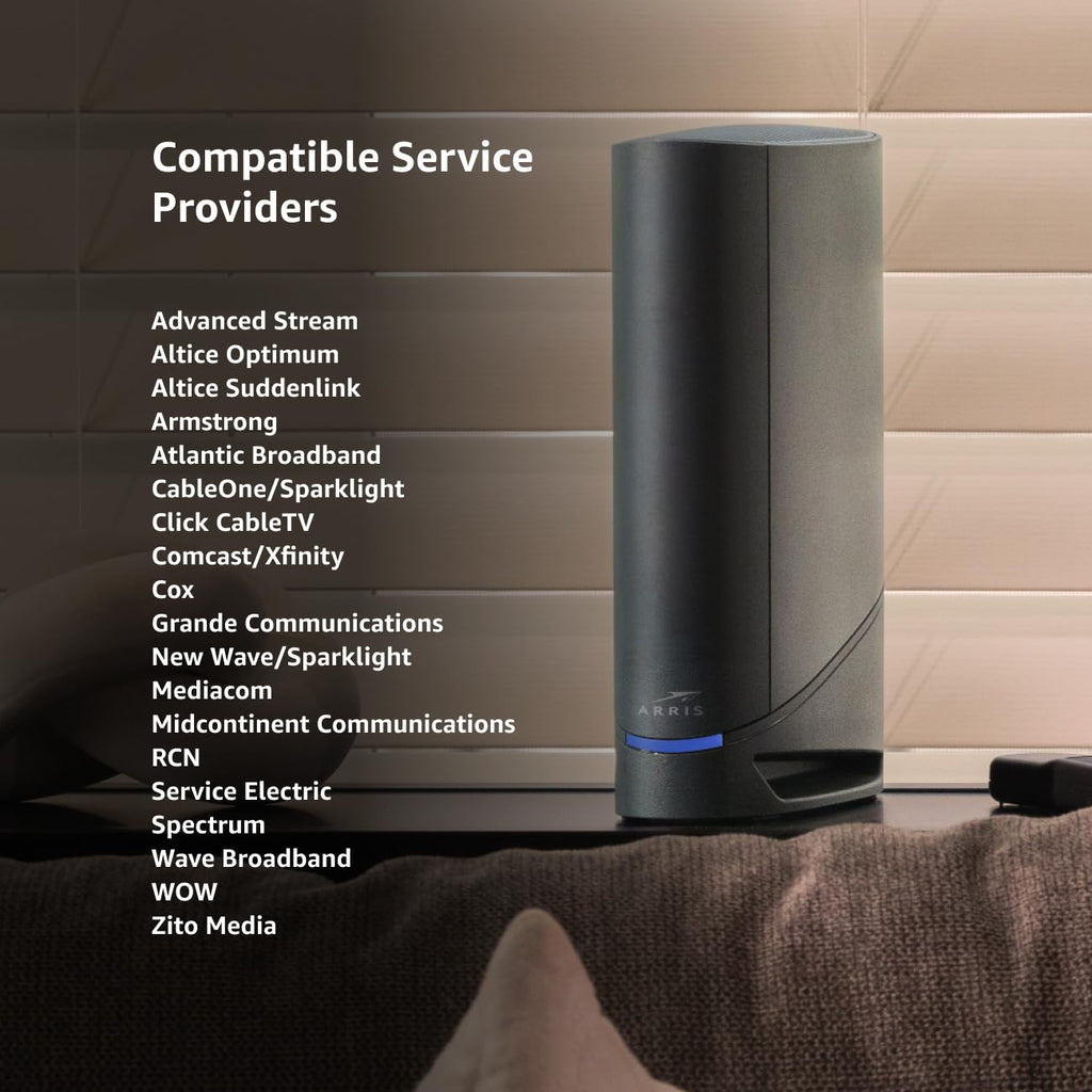 ARRIS (G34) - Cable Modem Router Combo - Fast DOCSIS 3.1 Gigabit WiFi 6 (AX3000)