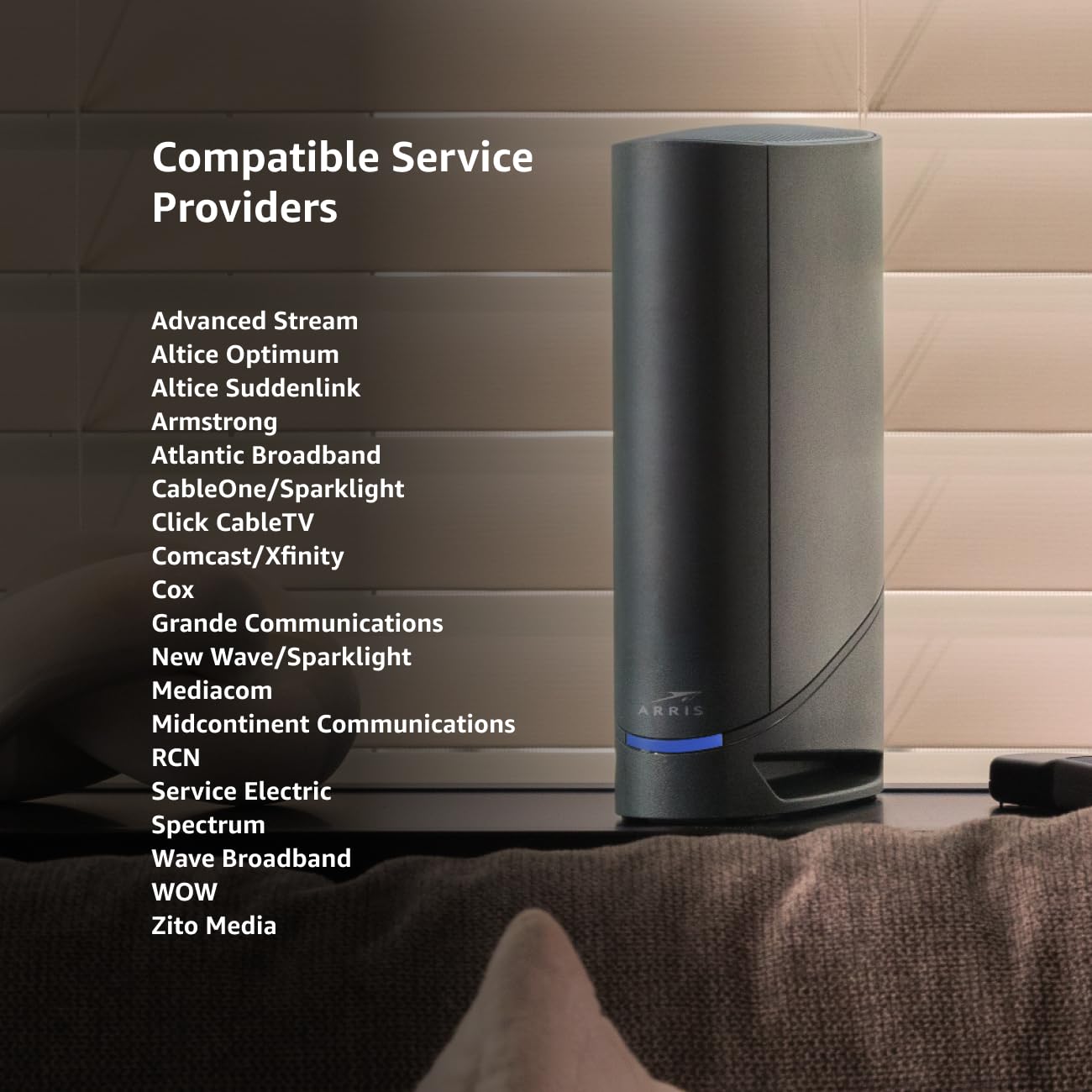 ARRIS (G34) - Cable Modem Router Combo - Fast DOCSIS 3.1 Gigabit WiFi 6 (AX3000)