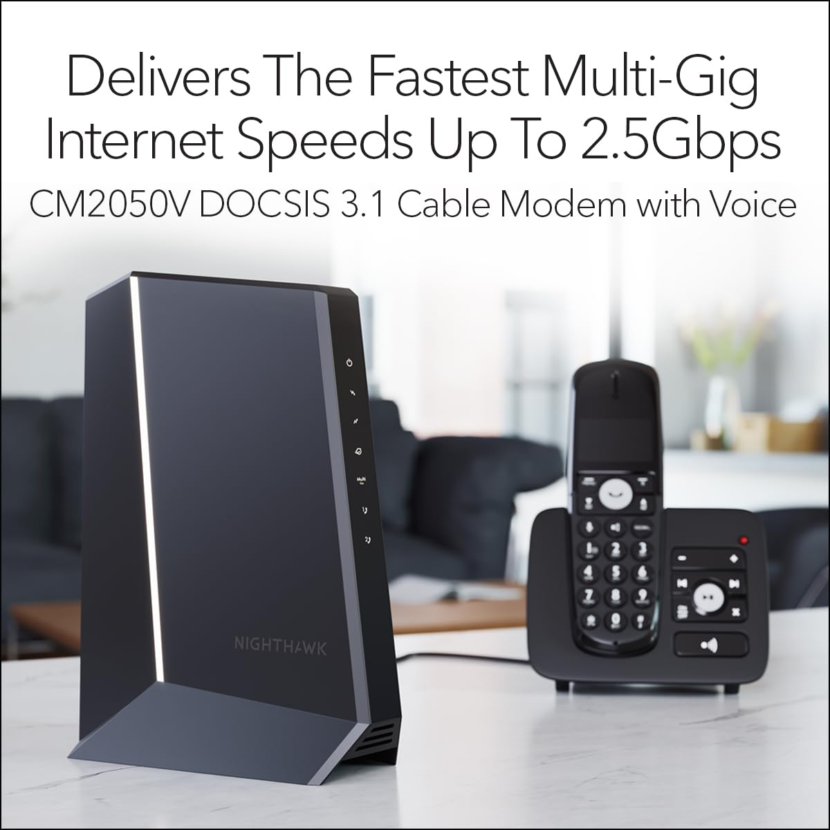 NETGEAR Nighthawk Multi-Gig Cable Modem for Xfinity Voice (CM2050V)