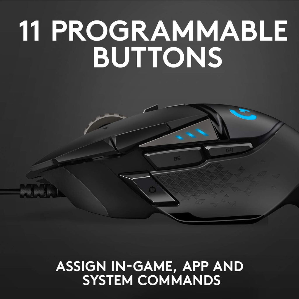 Logitech G502 Hero High Performance Wired Gaming Mouse, Hero 25K Sensor