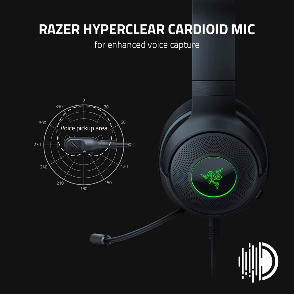 Razer Kraken V3 X Wired USB Gaming Headset: Lightweight Build