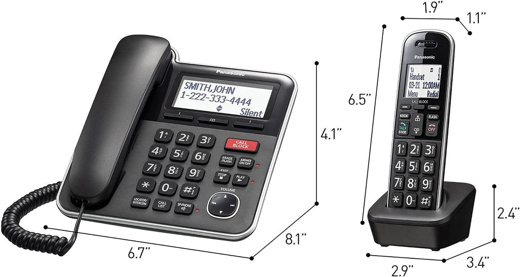 Panasonic Expandable Corded/Cordless Phone System with Answering Machine