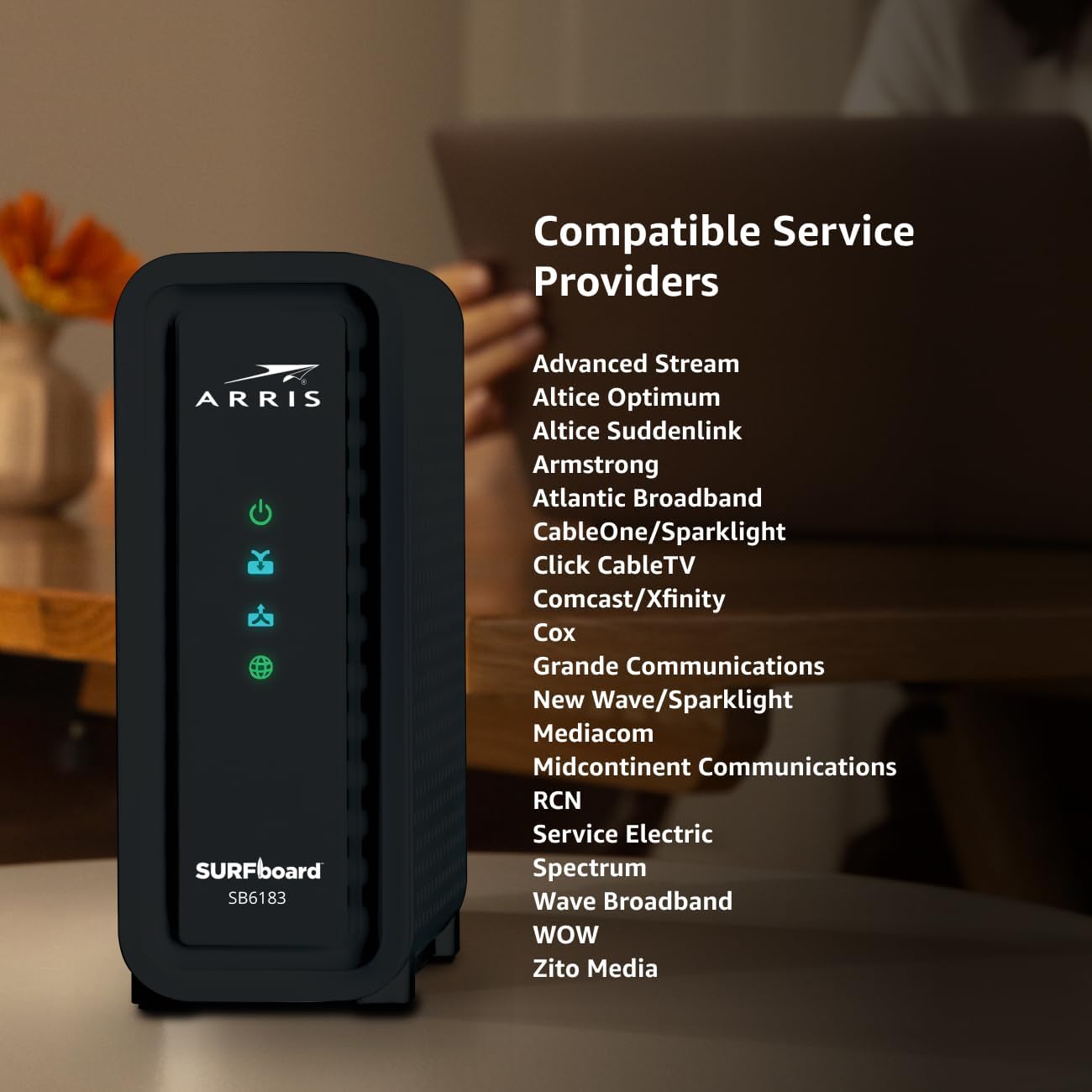 ARRIS (SB6183) -Cable Modem - Fast DOCSIS 3.0 16x4 Gigabi