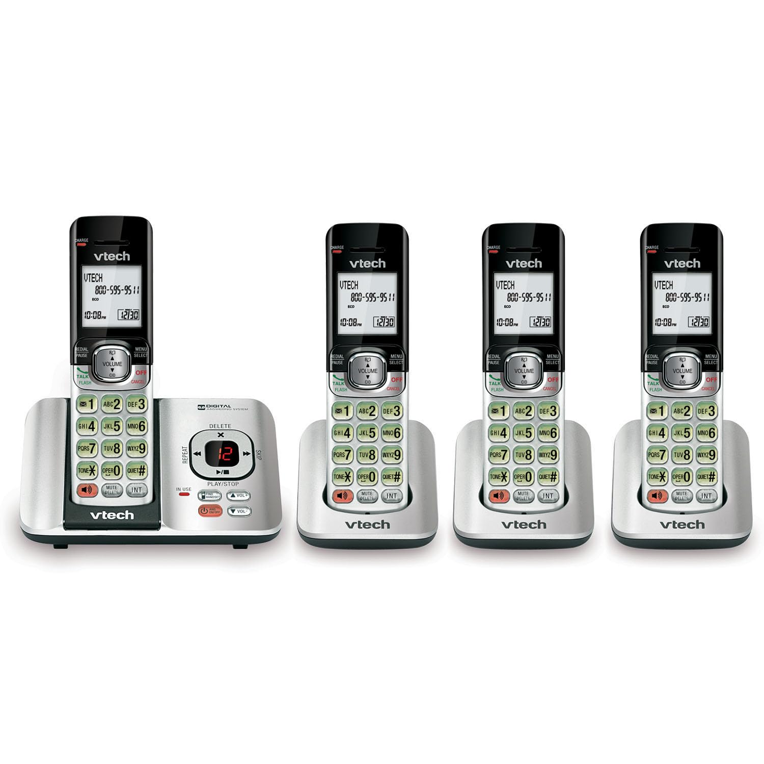 VTech CS6719-16 DECT 6.0 Phone with Caller ID/Call Waiting, 1 Cordless Handset, Red