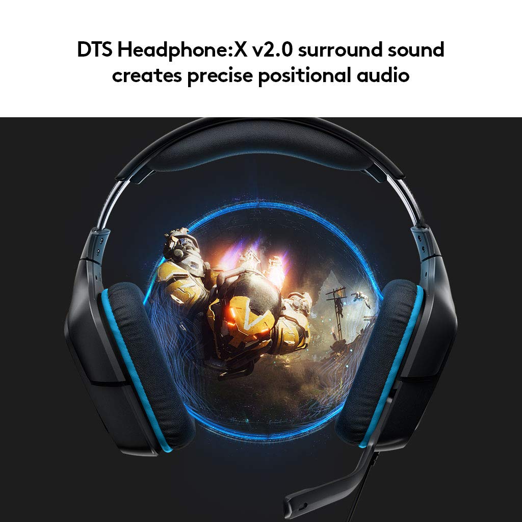 Logitech G432 Wired Gaming Headset, 7.1 Surround Sound