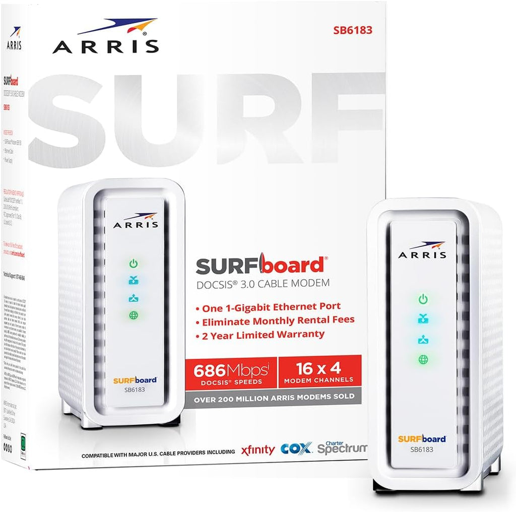 ARRIS (SB6183) -Cable Modem - Fast DOCSIS 3.0 16x4 Gigabi