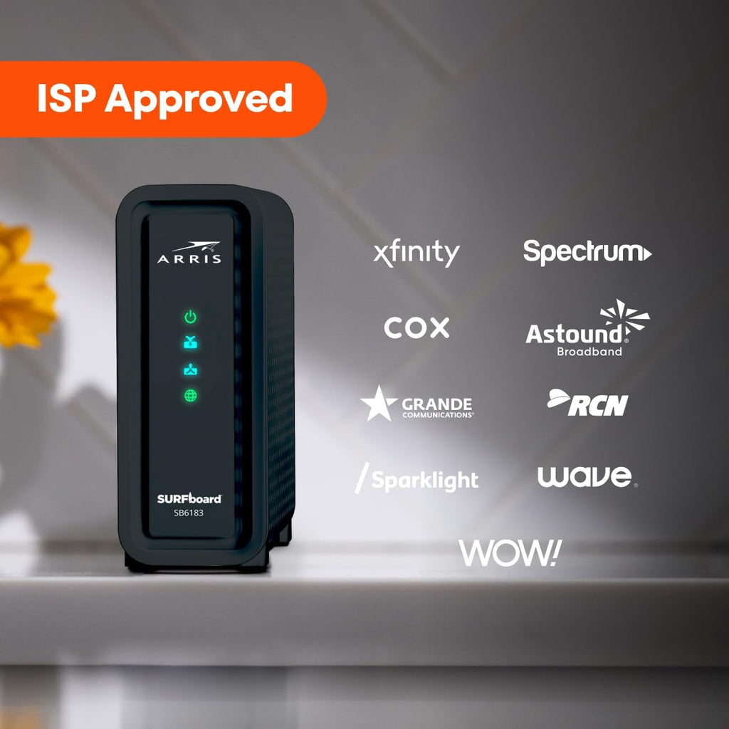 ARRIS (SB6183) -Cable Modem - Fast DOCSIS 3.0 16x4 Gigabi