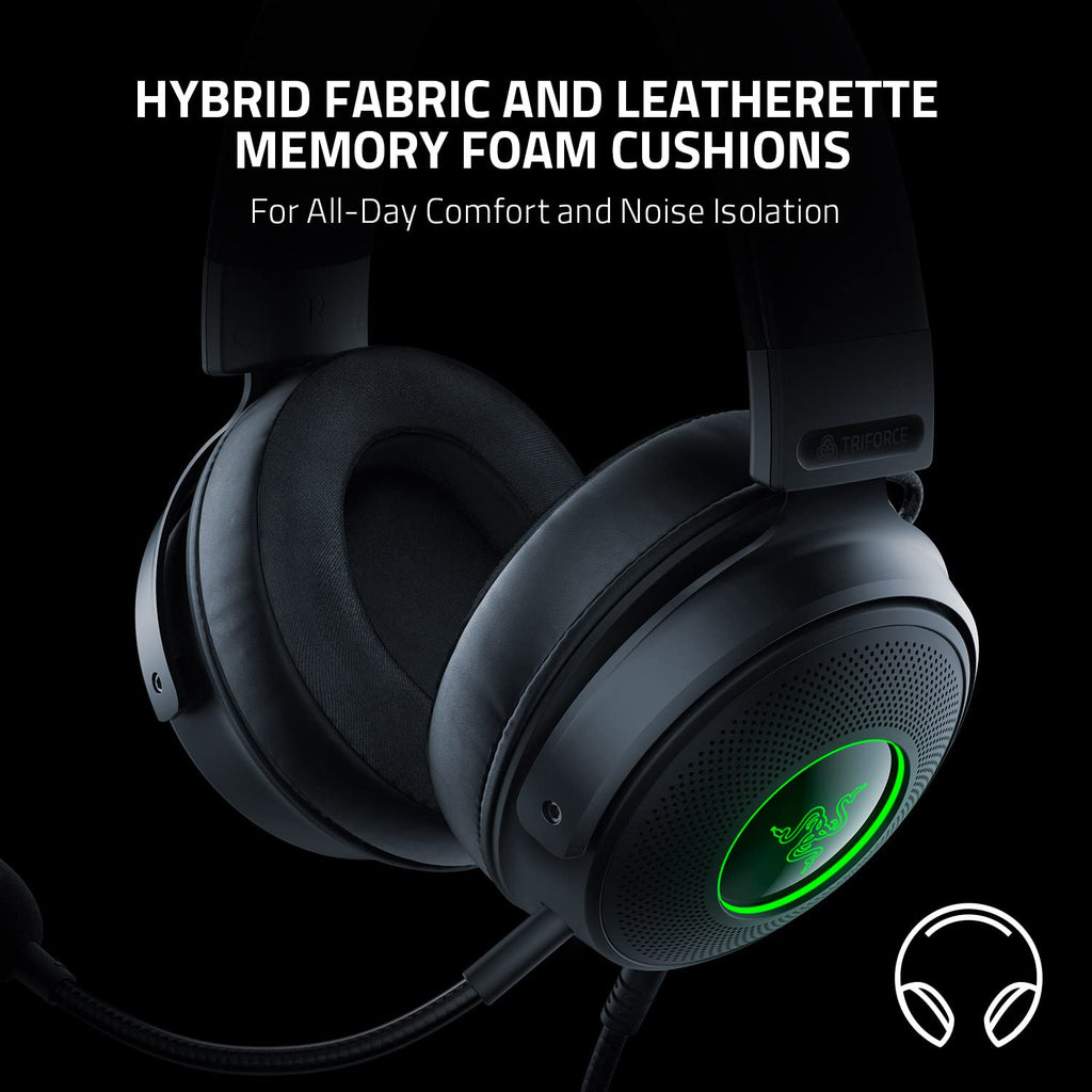 Razer Kraken V3 X Wired USB Gaming Headset: Lightweight Build