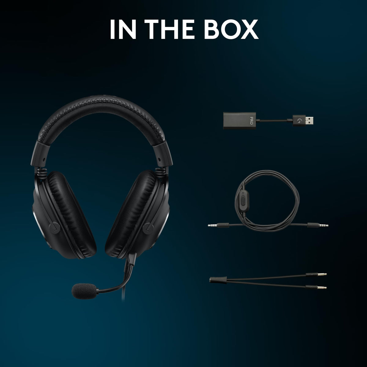 Logitech G Pro X Wired Gaming Headset: Blue VO!CE Detachable Boom Mic